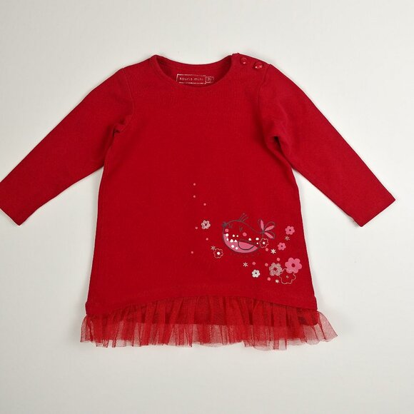 Souris Mini Red Tulle Hem Dress size 9 Months - Picture 2 of 11